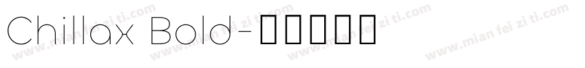 Chillax Bold字体转换